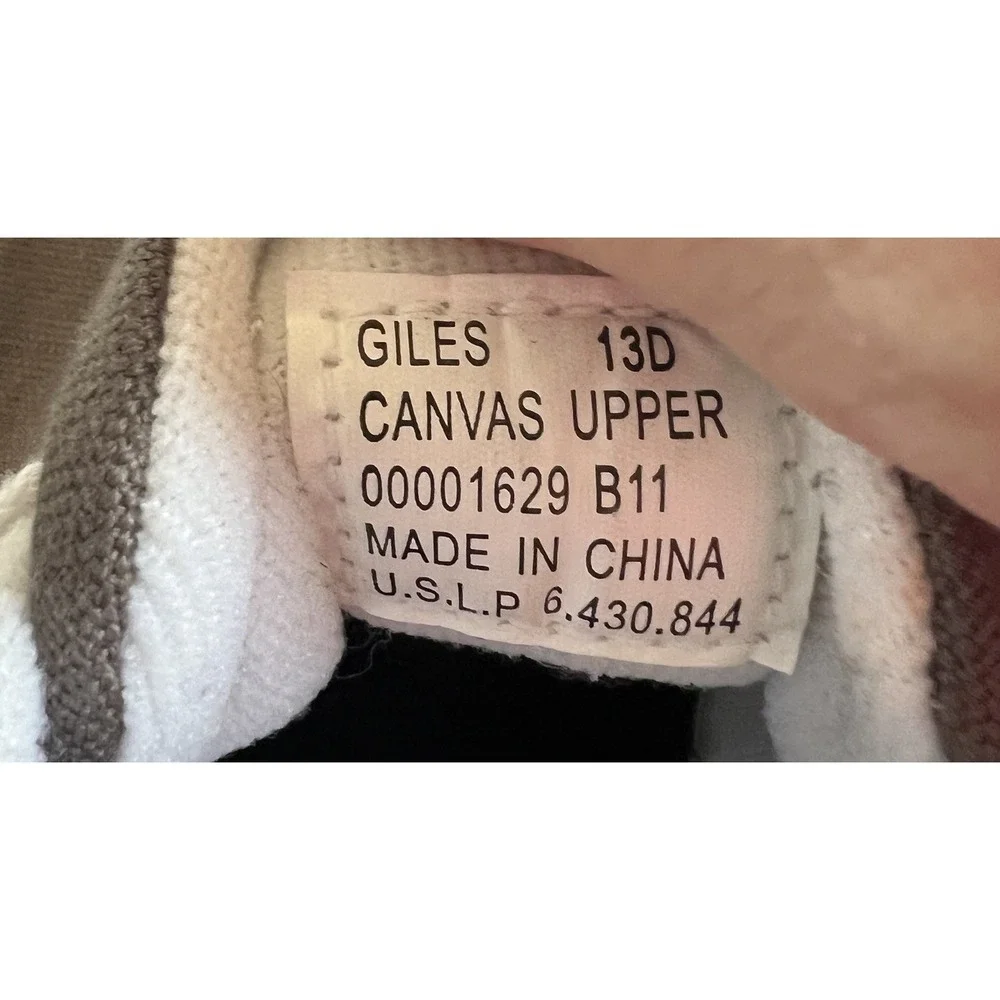 Men's Polo Ralph Lauren Giles Gray Black Size 13D‎ Shoes Sneakers Canvas Read